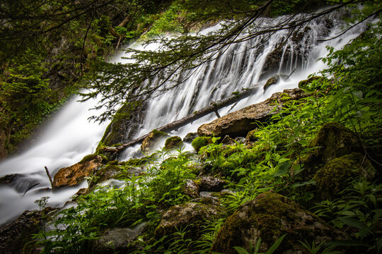 salza waterfall, austrian alps, styria, austria, europe, outdoor, active