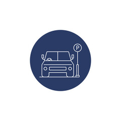 Road Car parking icon vector
