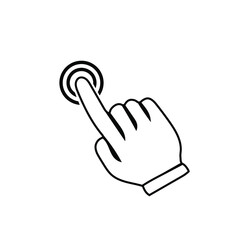 Hand click icon. Vector