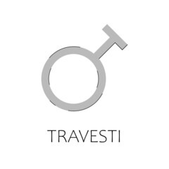 Travesti vector symbol. Icon of sexual orientation and gender identity.