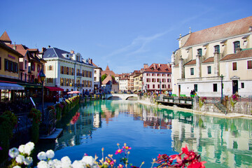 Obraz premium Thiou Canal in Annecy, France