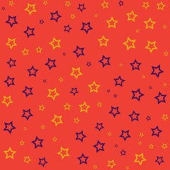 Colorful geometric stars background. Abstract pattern background. Shapes pattern. Colorful wrapping paper. Halloween pattern.