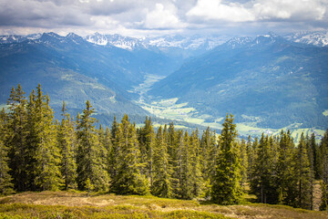 hiking on rossbrand mountain, salzburg, austria, austrian alps