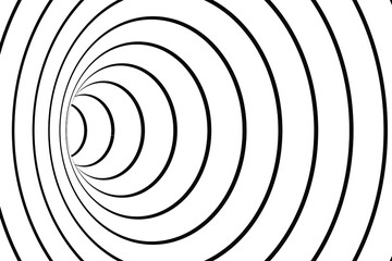 Naklejka premium White and black Wormhole background. Optical Illusion. Hypnosis tunnel vector background.