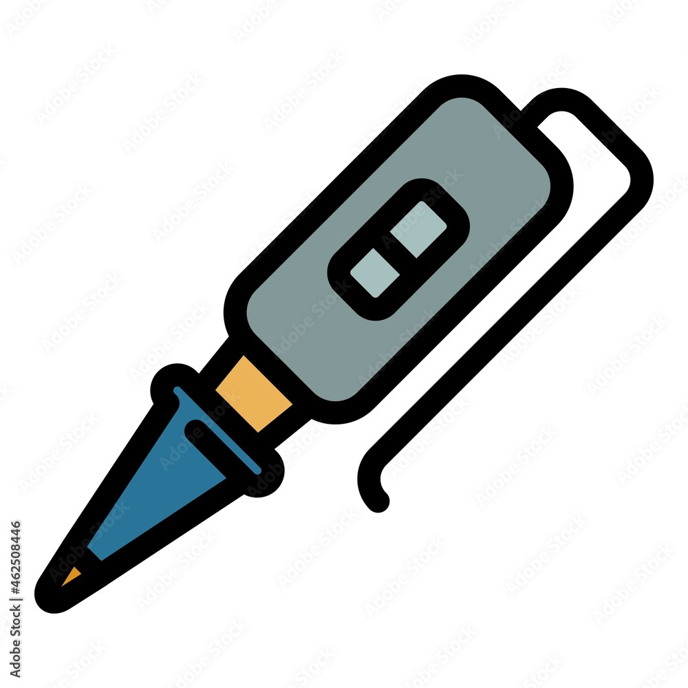 Poster digital soldering icon. outline digital soldering vector icon color flat isolated