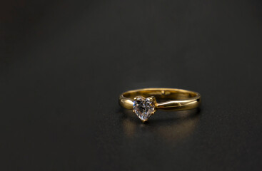 golden ring with diamonds
