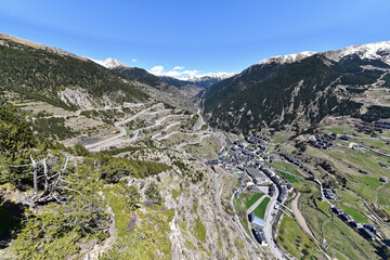 Fototapeta na wymiar Andorra - Ordino - Mirador Roc del Quer