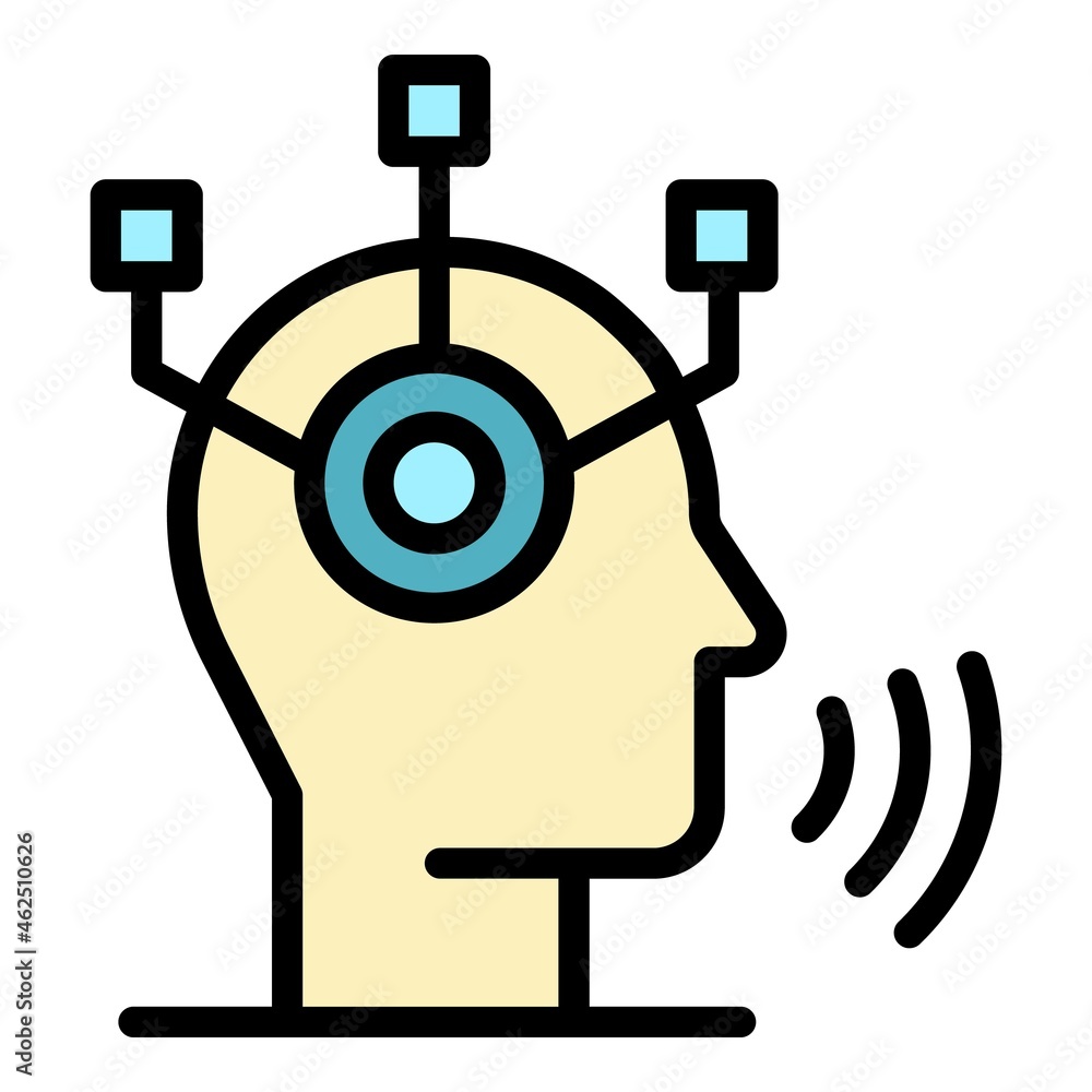 Poster purchasing worker icon. outline purchasing worker vector icon color flat isolated