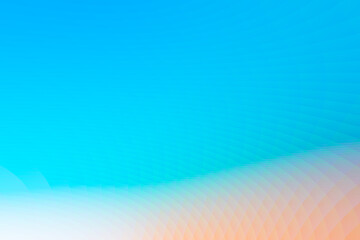 Shiny curved blue and orange posterization