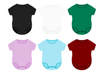 Mocks up baby onesie svg vector illustration collection
