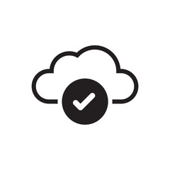 Cloud Success Icon - Cloud Done Icon