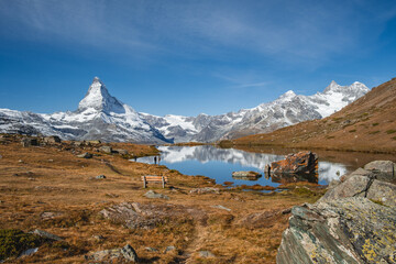 Fototapeta na wymiar Stellisee, Matterhorn