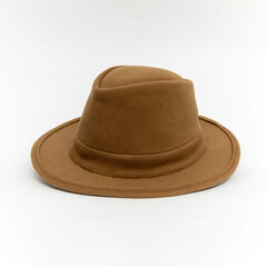 brown hat isolated on white