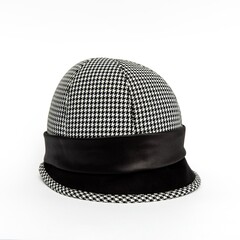 shepherd's plaid hat isolated on white