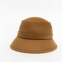 brown hat isolated on white