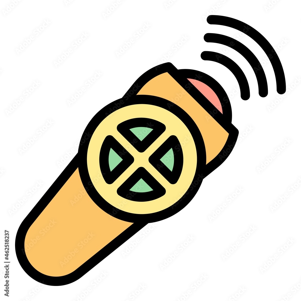 Poster modern remote control icon. outline modern remote control vector icon color flat isolated