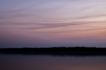 Fototapeta premium sunrise over the lake