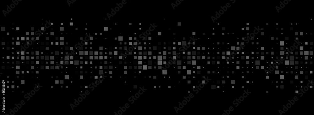 Wall mural black and gray square tiles confetti background.. - Wall murals
