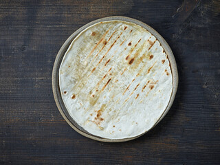 tortilla on plate
