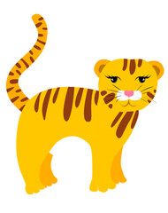 Fototapeta na wymiar tiger cartoon character
