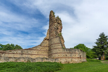 Ruins of Roman Fortress Castra Martis in town of Kula, Bulgaria