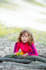 little girl on the beach