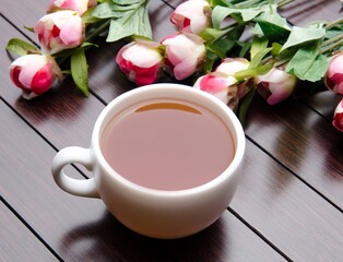 Cup of tea in catering concept