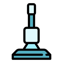 Hand pipe steam cleaner icon. Outline hand pipe steam cleaner vector icon color flat isolated
