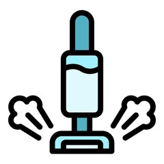 Interior steam cleaner icon. Outline interior steam cleaner vector icon color flat isolated