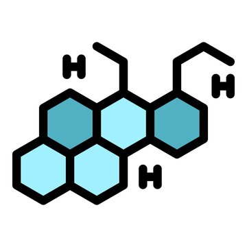 Human hormones icon. Outline human hormones vector icon color flat isolated