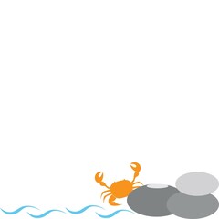 Crab icon logo vector design