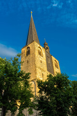 Fototapeta na wymiar View of the Quedlinburg Church, Germany