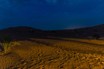 Desert tent camp in the Sahara, Erg Chebbi, Morocco