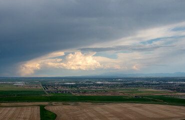 view from take off out an airplane window