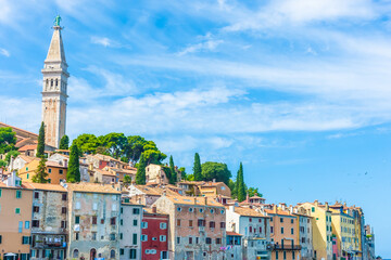 Fototapeta premium Beautiful view of Rovinj old town, Croatia