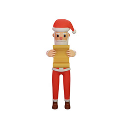 santa character with christmas and new year concept