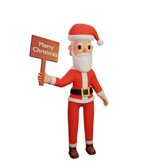 santa character with christmas and new year concept