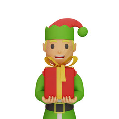 santa elves character with christmas and new year concept
