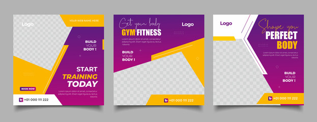 Gym Fitness social media post template