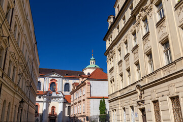 Beautiful Architecture in Mala Strana, Prague, Czechia.