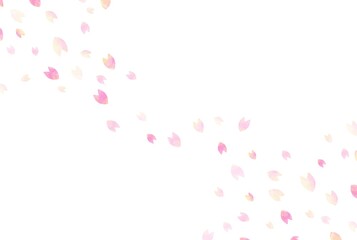 Fototapeta na wymiar 美しい桜の花びらの背景イラスト