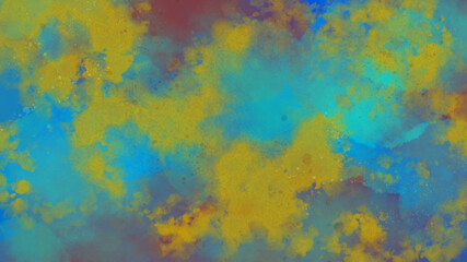 抽象　黄色と青