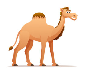 Camel cartoon illustration isolated on white background