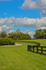 The beautiful pasture of the Kentucky Horse Park in Lexington, Kentucky