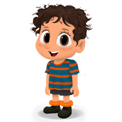 Happy boy child illustration