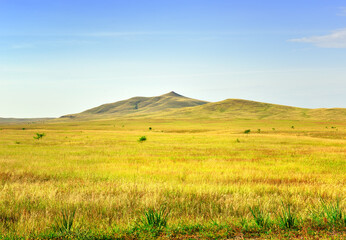 Fototapeta na wymiar Hills in the steppes of Khakassia
