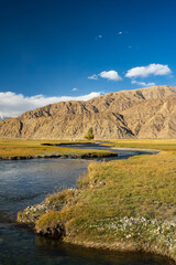 The autumn landscape in Pamir.