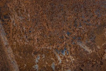 Grunge rusted metal texture, rust, and oxidized metal background. Old metal iron panel