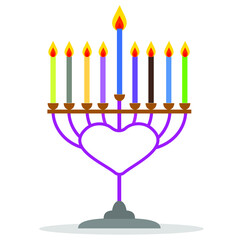 symbolic candlestick at a Jewish festival