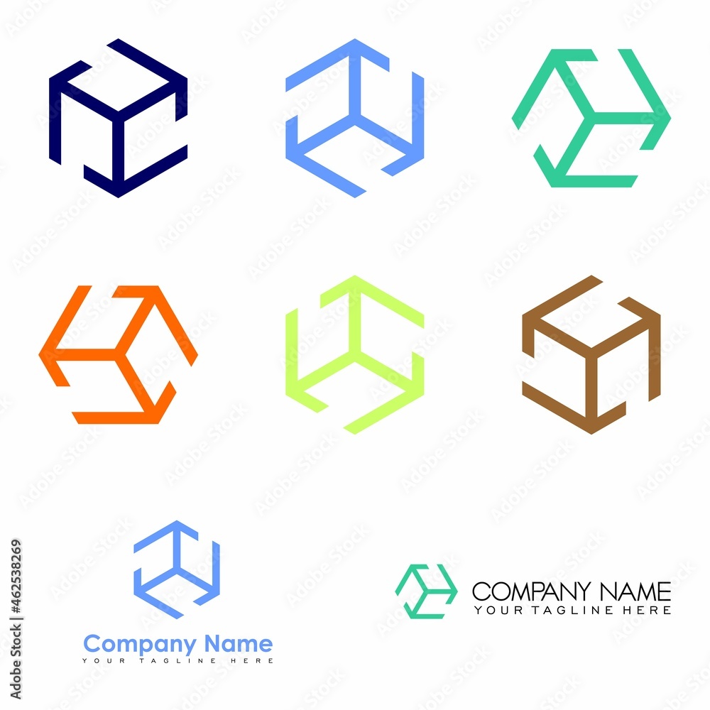 Poster various basic shape of box image graphic icon logo design abstract concept vector stock. can be used